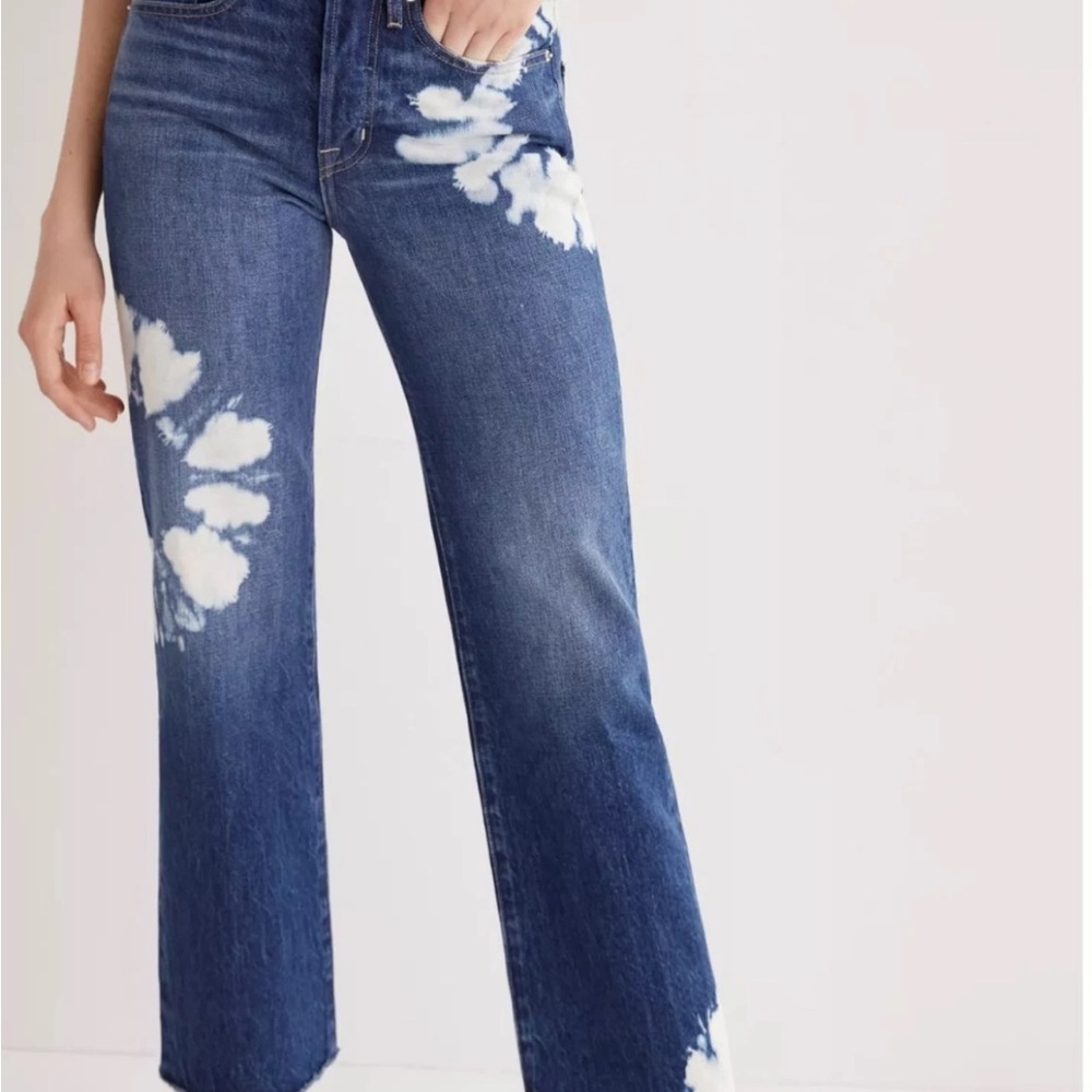 Edwin Indigo Tie-Dye Flare Jeans
